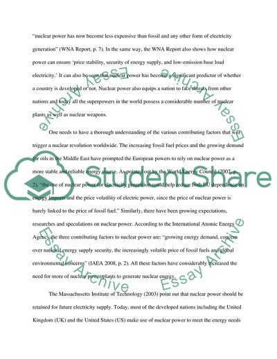 International Status and Prospects of Nuclear Power