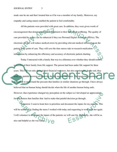 Nursing Care Experience