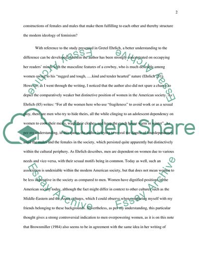 The Modern Ideology of Feminism