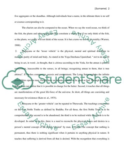 The Concept of No Self in Buddhism