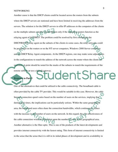 Response to Questions in Networking