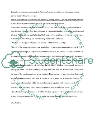 Stomatherapist and Community Nurse