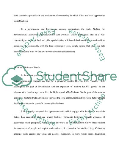 Bilateral Trade Agreements