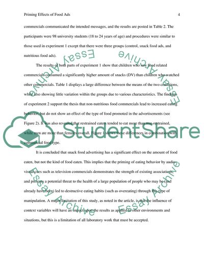 Priming Effects of Television Food Advertising on Eating Behavior