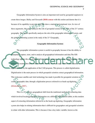 The Impact of Geospatial Science on the 21st Century Geography