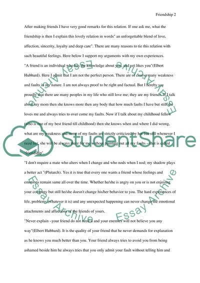 online friendships essay