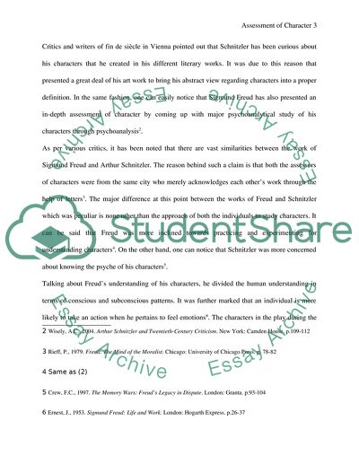 Compare and contrast Schnitzlers and Freuds interpretations of character