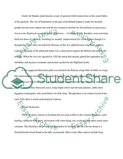 Highland Clothes - a Medieval Tartan Fashion