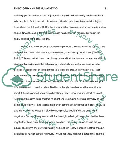 Philosophy And The Human Good