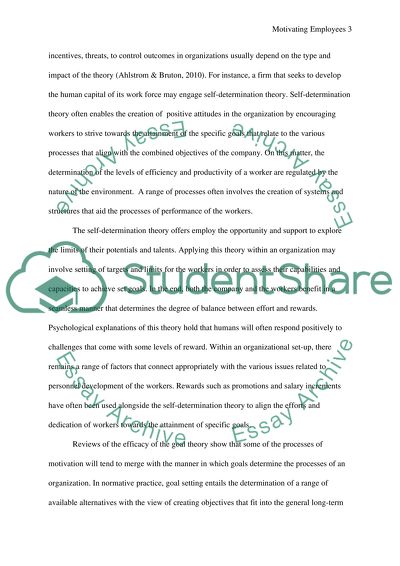 Motivating employees