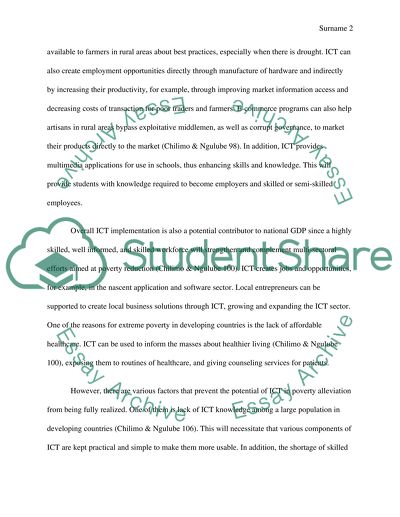 Communications & IT Technology and its impact on Poverty