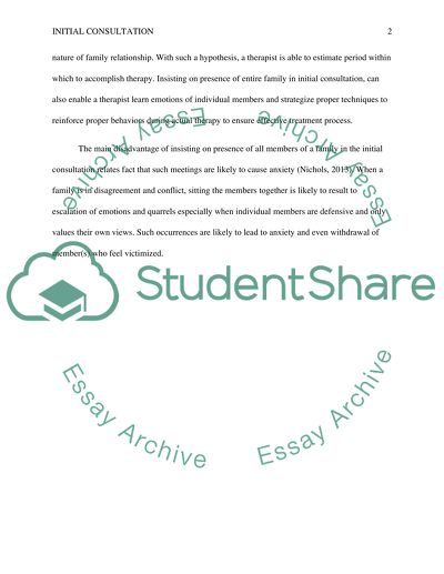 Pros and Cons of Entire Family Attending Initial Consultation