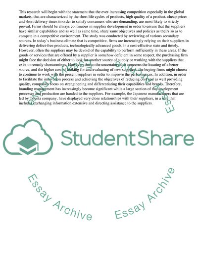 Contemporary Supply Chain Management and Consultancy Management Techniques