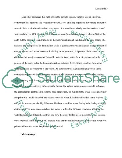 Report - sustainability - compare the footprint of different countries