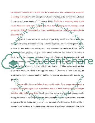 Ethics in the Workplace