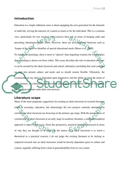 The Ideal Classroom and School