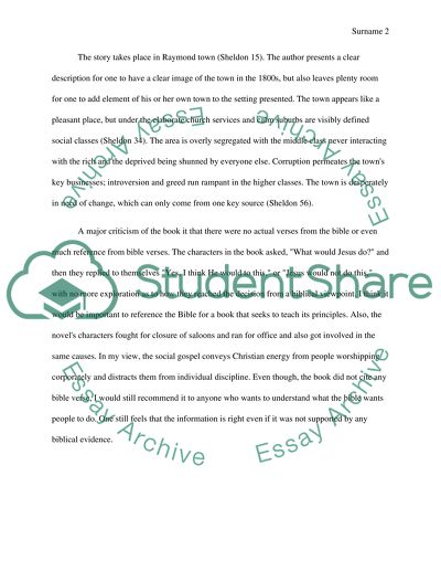 Critical review of In His Steps by Charles Sheldon