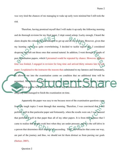 My Examination Period