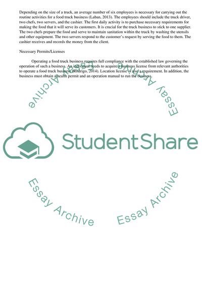 The Food Truck Business