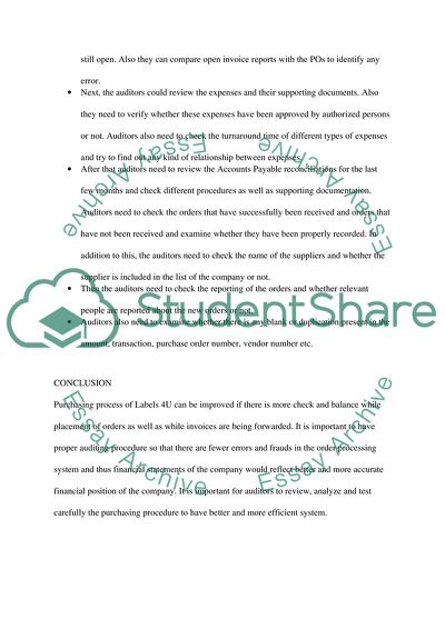 Audit Procedures That Can Be Carried Out In the Auditing Process: Case of Labels 4U