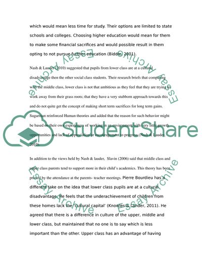 What Are the Links between Class and Achievement