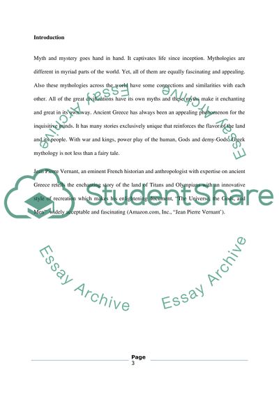 Analysis of The Universe, the Gods, and Men: Ancient Greek Myths Told by Jean Book by Pierre Vernant