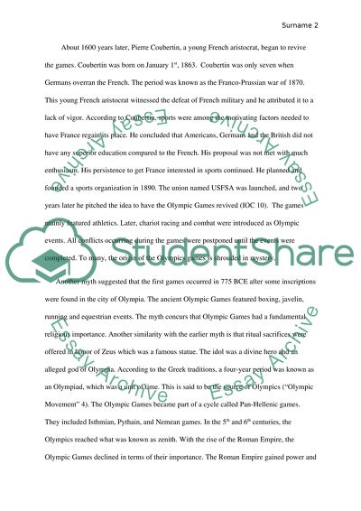 History of the Olympic Games