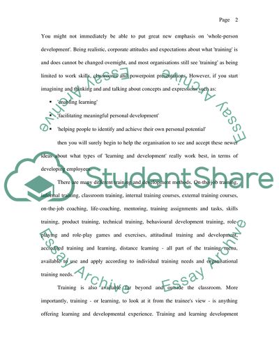 Necessity of Training and Development of the Employees