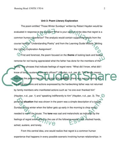 Poem Literary Exploration