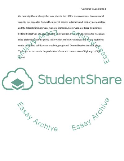 An Affluent Society and the Sixties