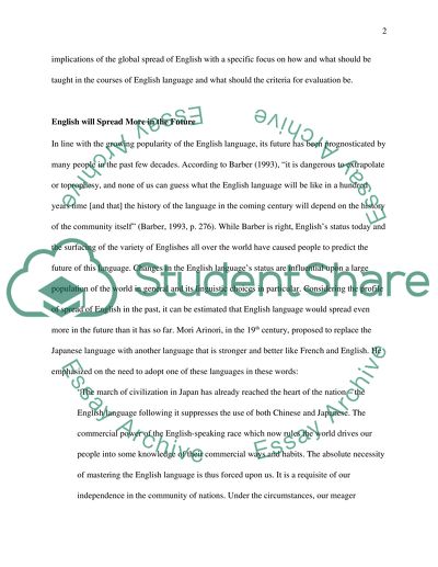 The Spread, Application, and Globalization of the English language in the World