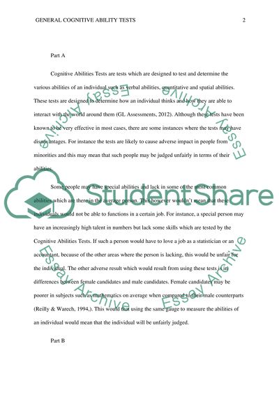 Evaluating Tests of General Cognitive Ability