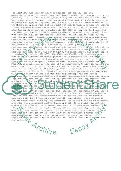 Quality improvement and evolution over the last 10 years in United Arab Emirates