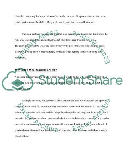 Parent Education and Learning at Home