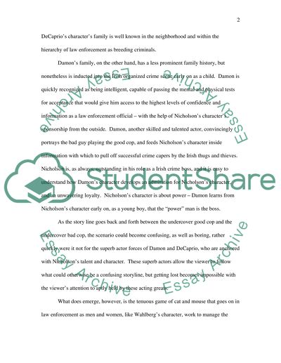 The Departed Directed by Martin Scorsese