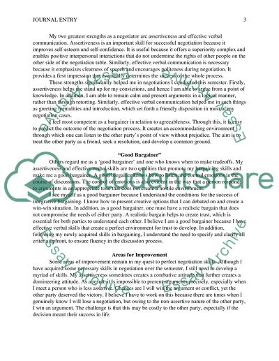 Typical Approach to Negotiations before Taking the Class