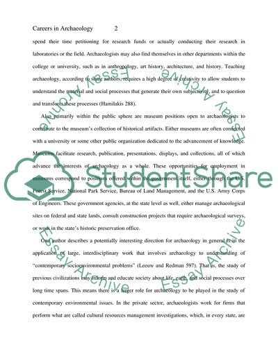 Careers in Archaeology