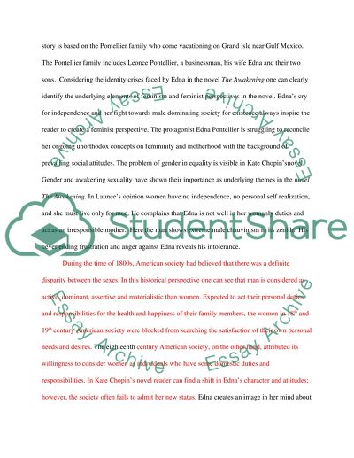 The novel The Awakening by Kate Chopin