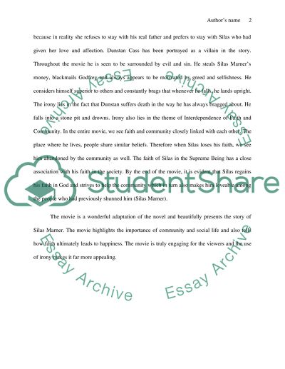 Irony in Silas Marner Movie