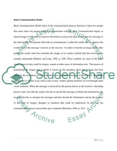 Basic Communications Model and Two Step Communications Model