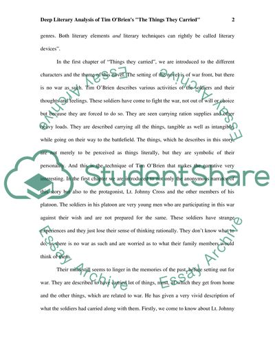 Tim OBriens the Things They Carried