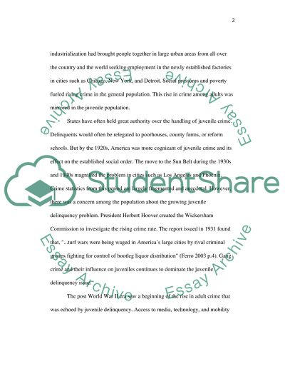 Growing Crime Problem of Juvenile Delinquency