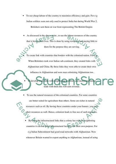 Colonism and Colonizing Nations