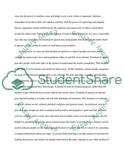 Free Speech on the Internet