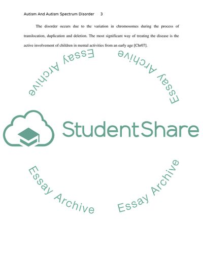 Autism and Autism spectrum disorder