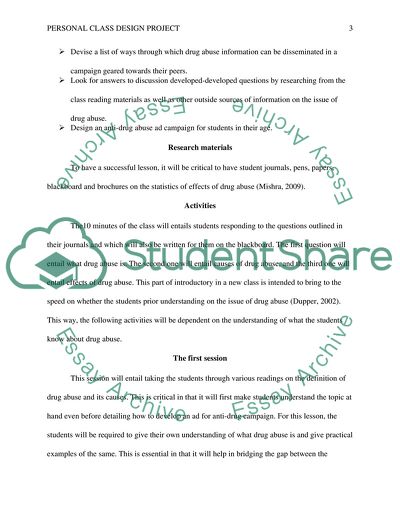Personal class Design Project