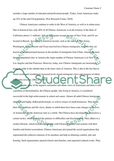 The Cultural Identity of Chinese Americans