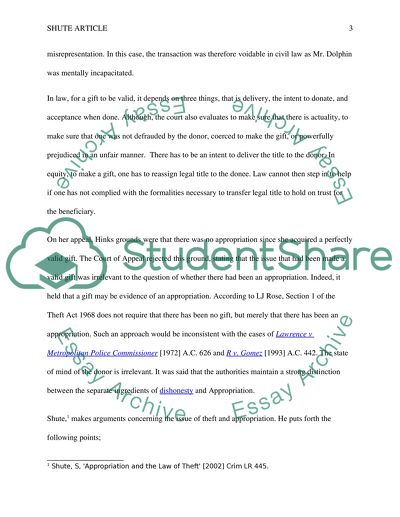 Shute article is at pages 445-458 Crim. L.R 2002, June