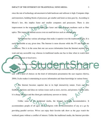 The impact of the Internet on traditional news media (TV and print)