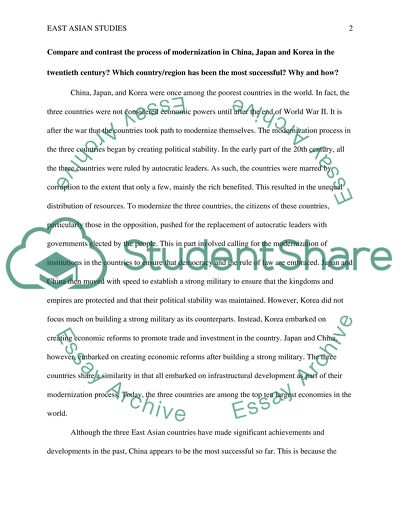 The Development of East Asia Since 1945 Till Today